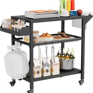 Wheeled Movable Grill Cart